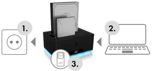 ICY BOX IB-127CL-U3 2 Bay Docking and Clone Station for 2.5-3.5 Inch SATA Drives-fig3
