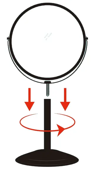 GETPRO HD CY SM 0707BK Freestanding Bathroom Makeup Mirror - fig 2