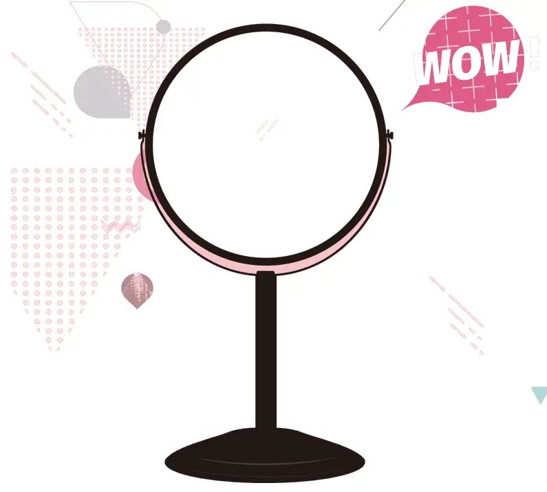 GETPRO HD CY SM 0707BK Freestanding Bathroom Makeup Mirror - fig