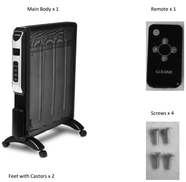 Goldair GMH268 2000W Micathermic Heater - Main Body