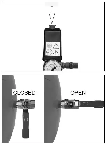 Clarke BOXER II 200L BELT DRIVEN AIR COMPRESSOR - REMOVING TOOLS FROM THE AIR HOSE