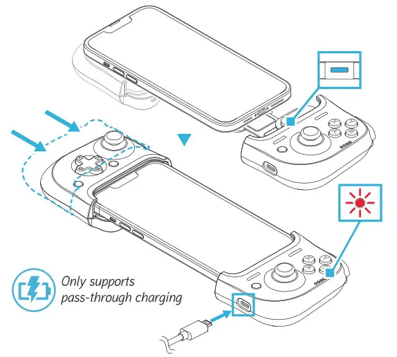 GAMEVICE GV196 Mobile Console Gaming User Guide - Installing Your Phone
