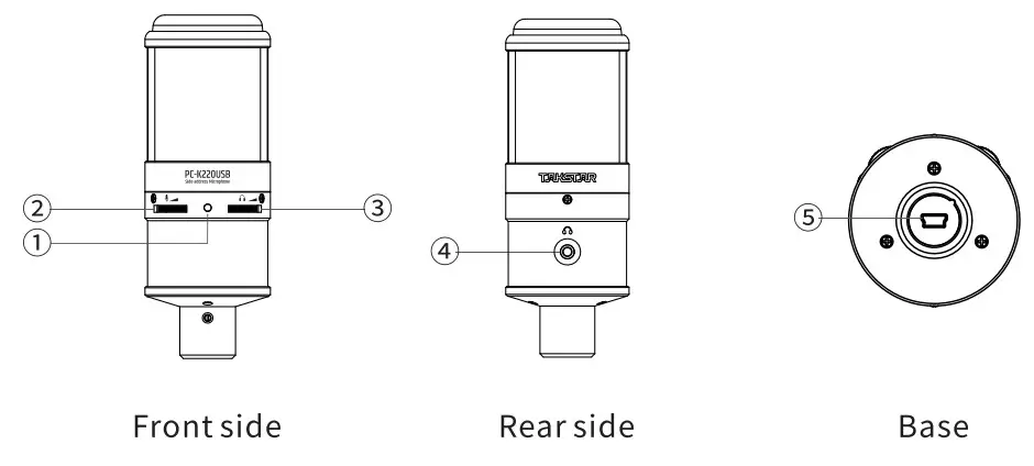TAKSTAR PC K220USB Digital Recording Microphone - figure 1