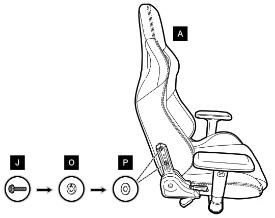 CORSAIR TC200 Gaming Chair - fasten