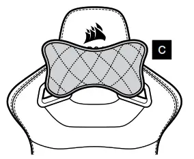 CORSAIR TC200 Gaming Chair - straps