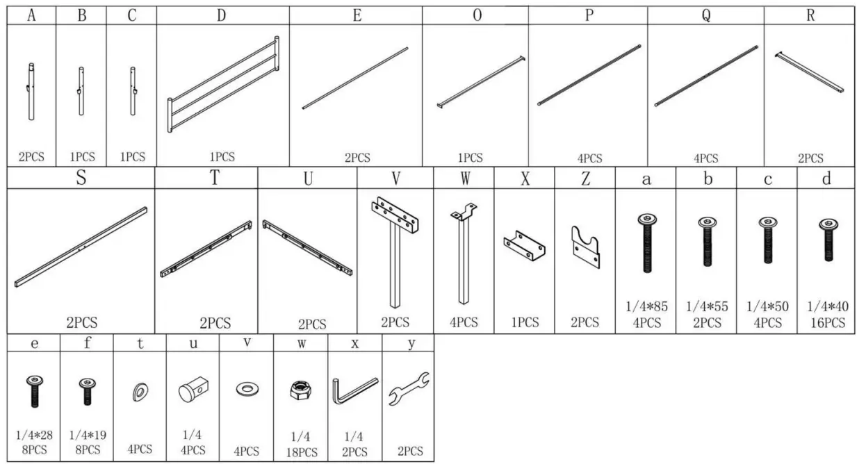 THE HOME DEPOT 628G Black Queen Size Platform Bed -fig1