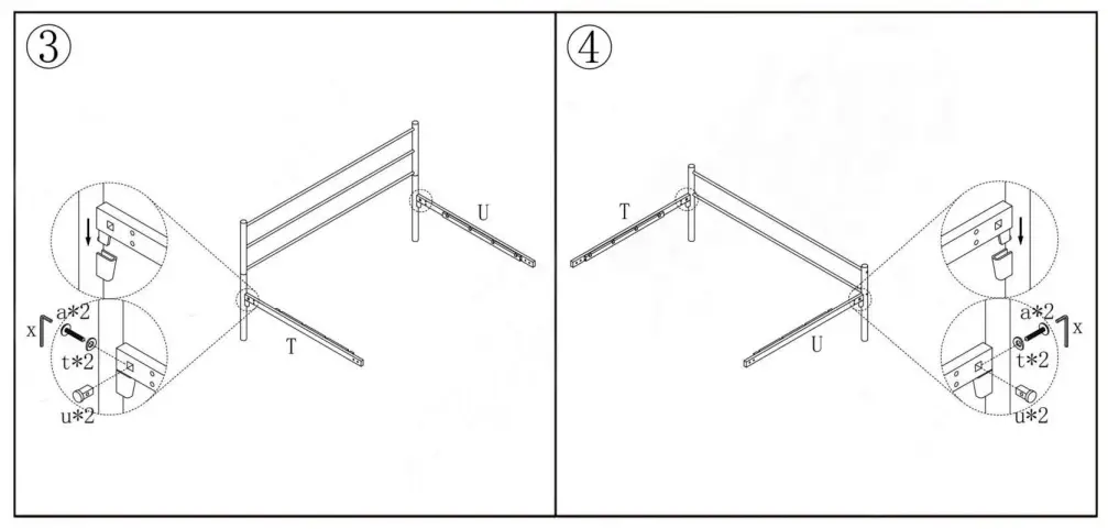THE HOME DEPOT 628G Black Queen Size Platform Bed -fig3