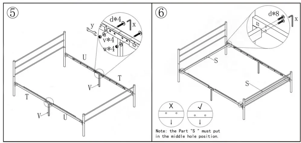 THE HOME DEPOT 628G Black Queen Size Platform Bed -fig4