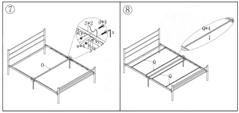 THE HOME DEPOT 628G Black Queen Size Platform Bed -fig5