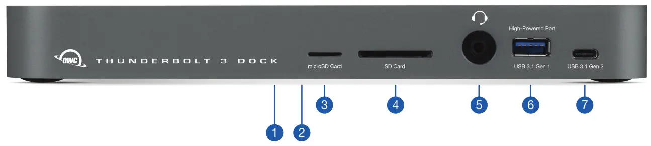 OWC Thunderbolt 3 Dock - Front View