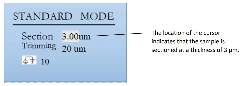 Sectioning modes