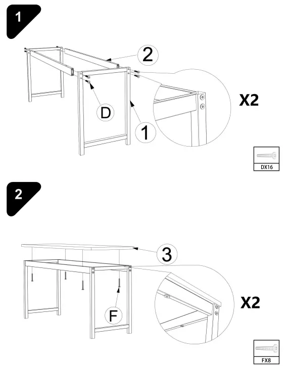 FARMHOUSE HY01724Y Kitchen Table Set Instruction fig 1