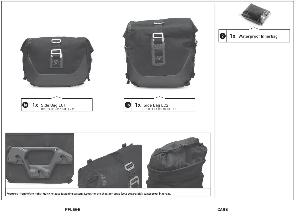 SW MOTECH BC HTA 11 928 20000 Side Saddlebags - fig 2