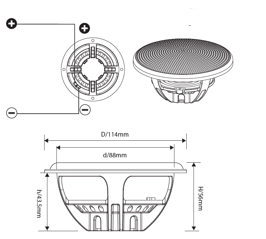 Singl=Voice-Coil-Car-Subwoofer-3.5-Inches-20-Watts-at-4-Ohm-Car-Audio-Powered-Subwoofer-Fig-1
