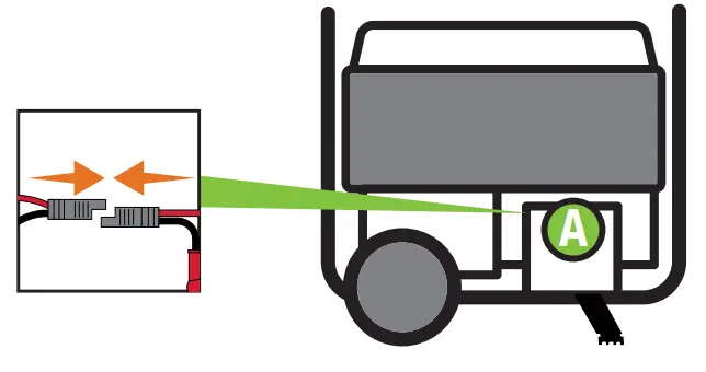 CHAMPION 201157 3650W Dual Fuel Electric Start Generator-Connect the battery