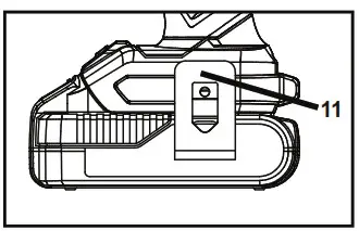 TECCPO Cordless Hammer Drill - Install Belt Clip