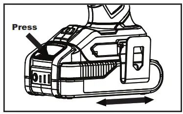 TECCPO Cordless Hammer Drill - battery slo