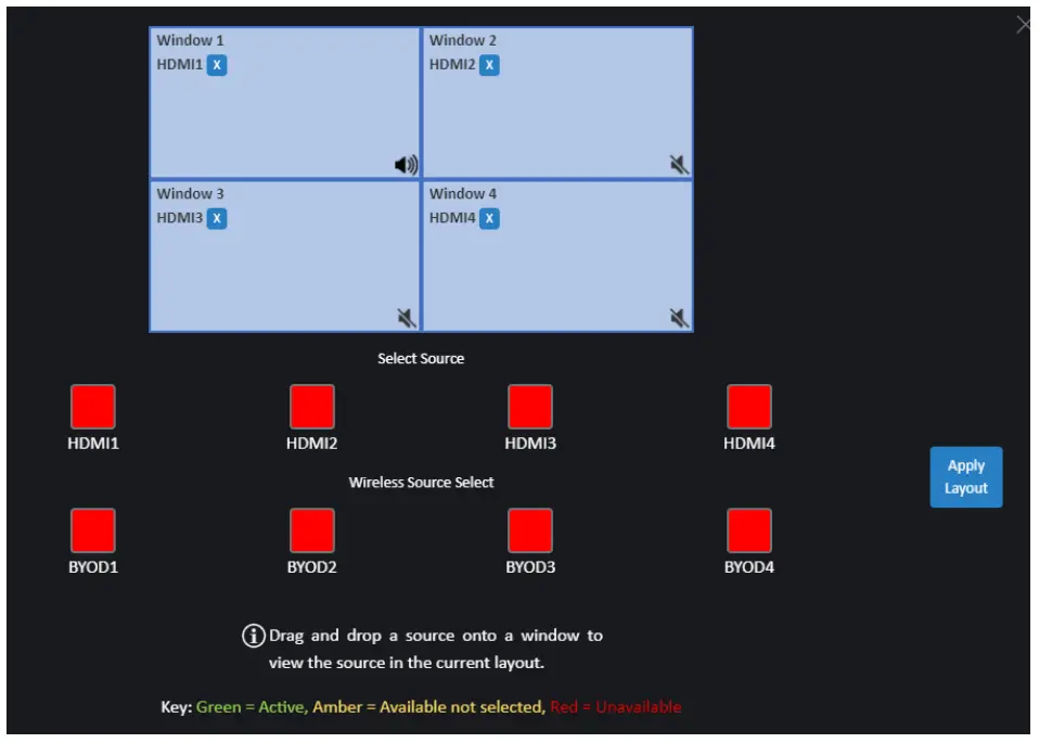 BLUSTREAM AMF41W Multi Format Presentation Hub - setting 13