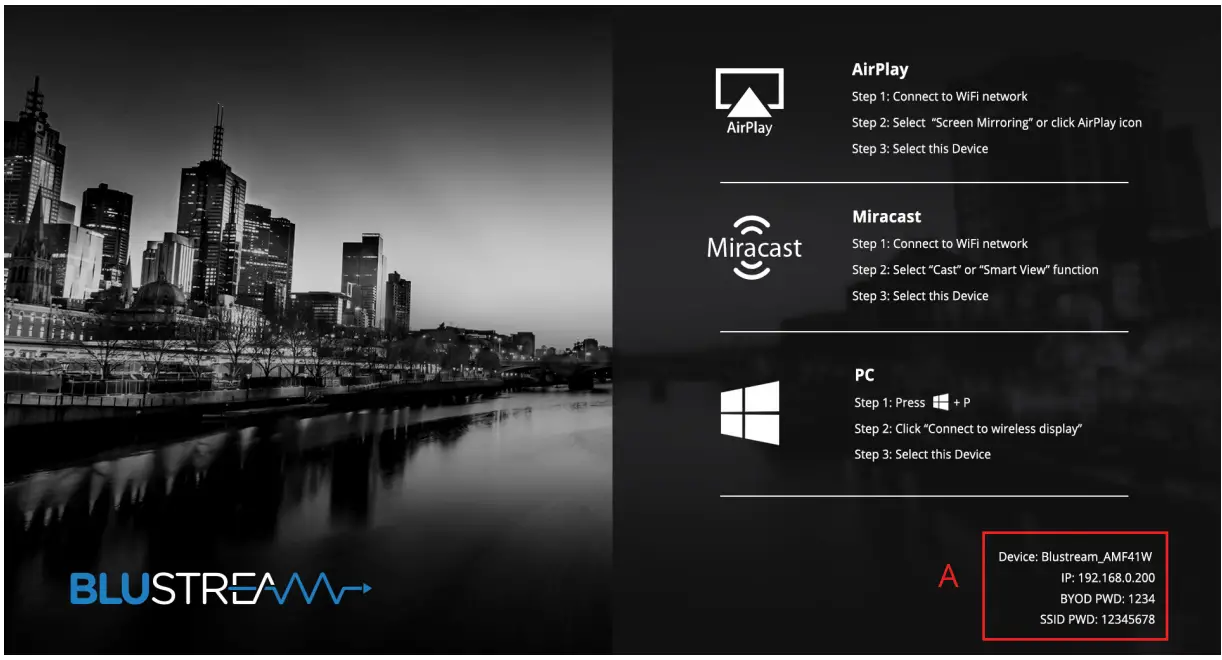 BLUSTREAM AMF41W Multi Format Presentation Hub - setting 15