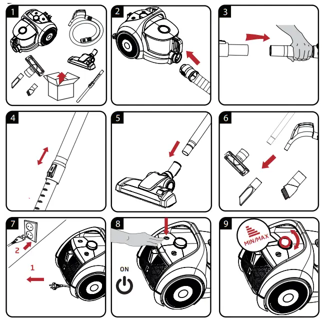 GRUNDIG VCC 7170 ECO Vacuum Cleaner - Fig 1