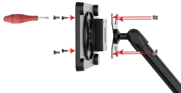 CTA PAD-AUTICC Vehicle Mount with Inductive Charging Case Kit - Plate to Dock
