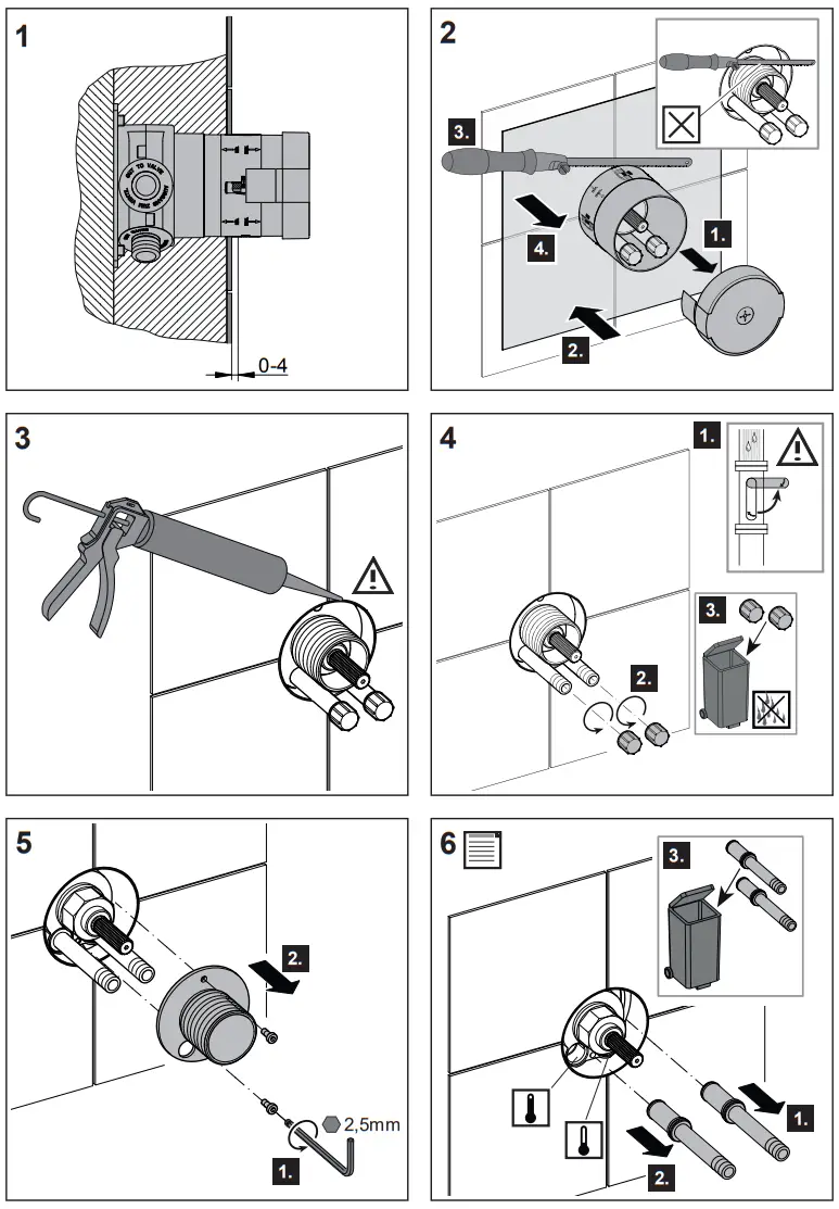 KEUCO 59553 010001 IXMO Thermostatic Shower Mixer - fig 3