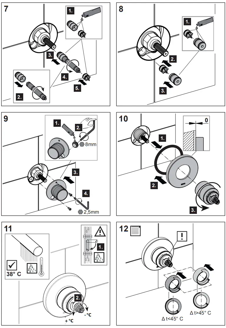 KEUCO 59553 010001 IXMO Thermostatic Shower Mixer - fig 4