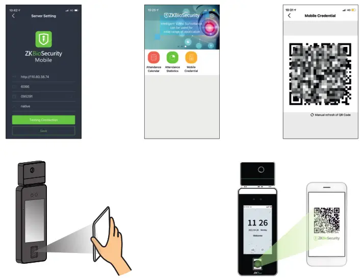 ZKTeco SpeedFace V5L QR Series Visible Light Facial Recognition Terminal - 22