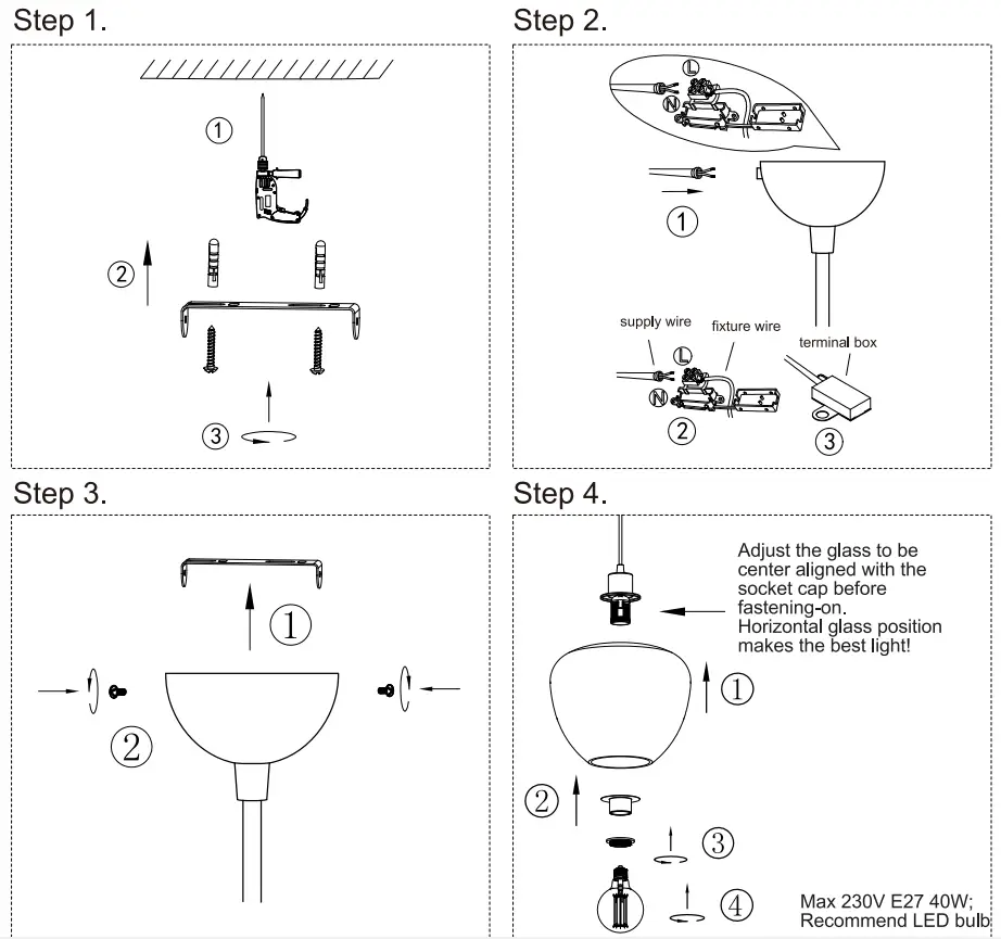 NOVA LIFE KELLY Interior Pendant fig 1