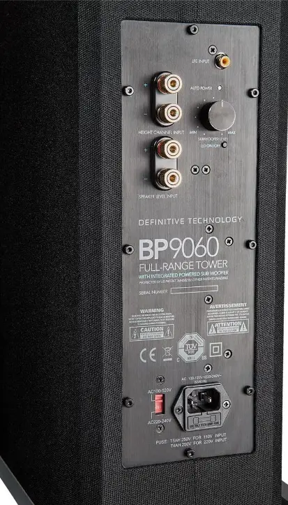 Definitive Technology BP-9060 Tower Speaker Height Elevation