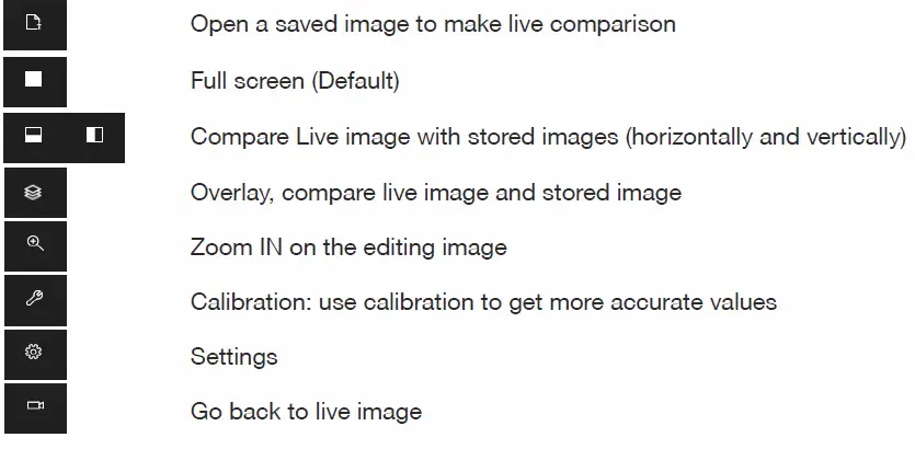 TEK-SCOPE Plus HD Inspection System Draw Mode Toolbar
