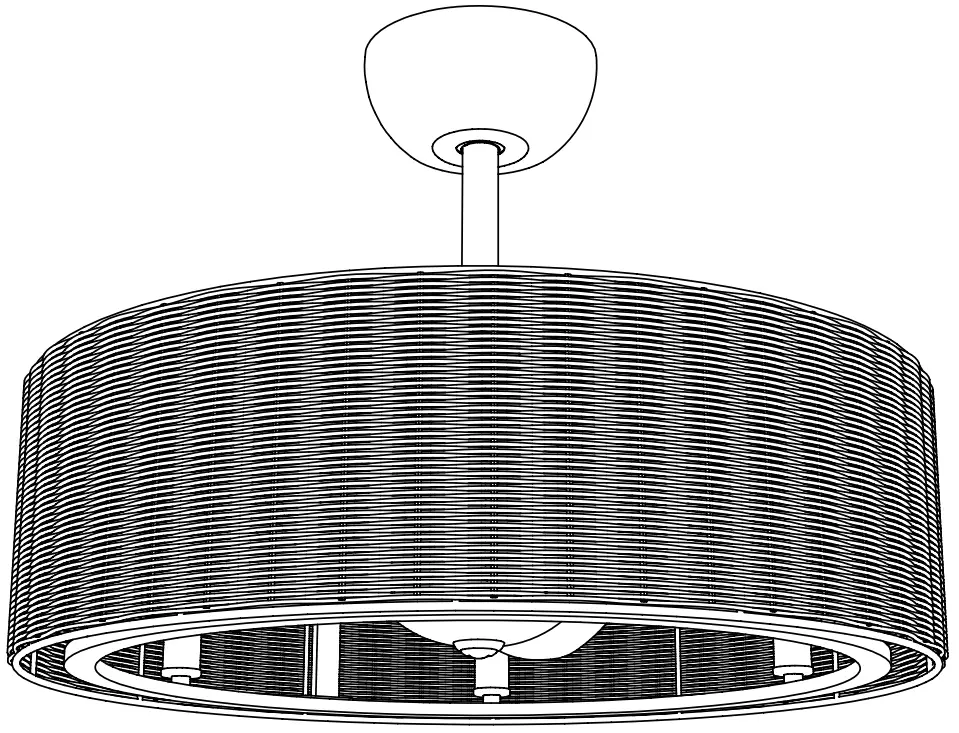 IHOMEadore A556606CA110V Indoor Brown Caged Ceiling Fan