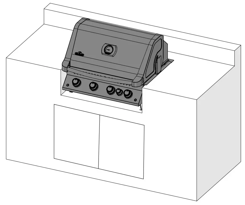NAPOLEON BIP500RB 3 Prestige 500 Built-In Gas Grill with Rotisserie -