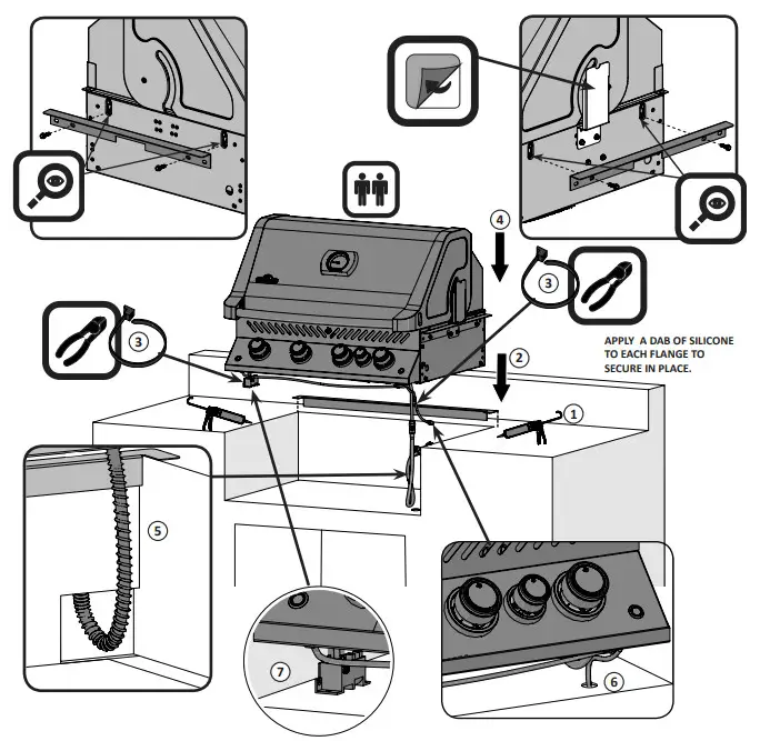 NAPOLEON BIP500RB 3 Prestige 500 Built-In Gas Grill with Rotisserie - operating the unit