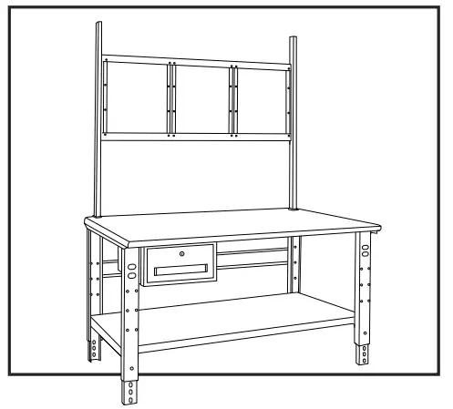 ULINE H-6341 Deluxe Workstation -