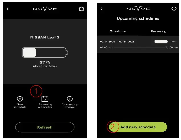 NUVVE FleetBox App - Upcoming Trip Schedule 2