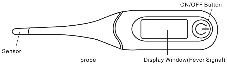 Fast Read Digital Clinical Thermometer Kd-1700 Instruction Manual