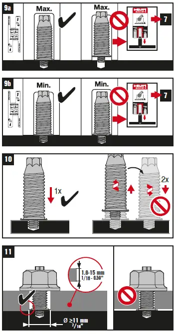 HILTI S-BT-MF M8 M10 Threaded Studs & Standoffs-7