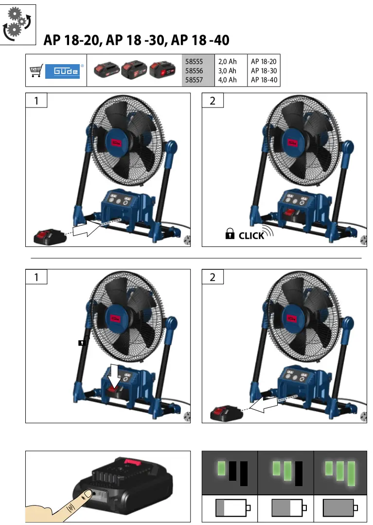 Gude V18-0 Fan Battery fig 1