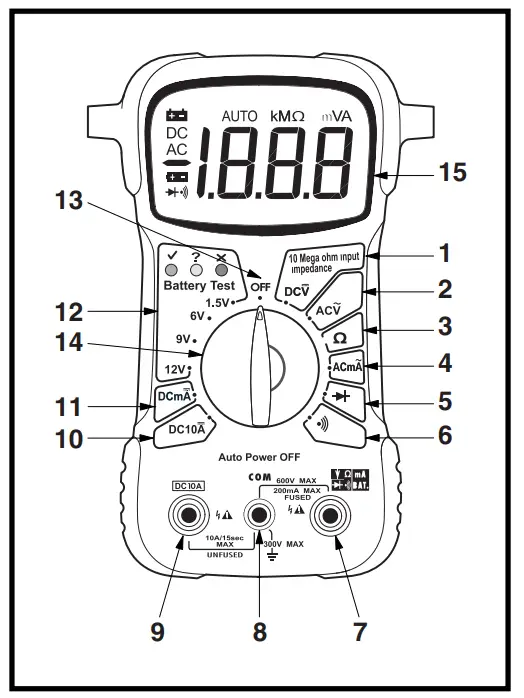 Install Bay 3320 Auto Ranging Digital Multimeter-fig1