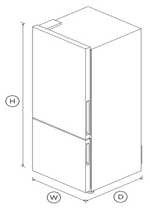 FISHER PAYKEL RF402BLPX7 Freestanding Refrigerator Freezer, 63.5cm, 364L - fig1