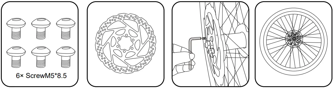 Install disc brakes for the front wheel