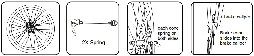 Assemble and install the front wheel
