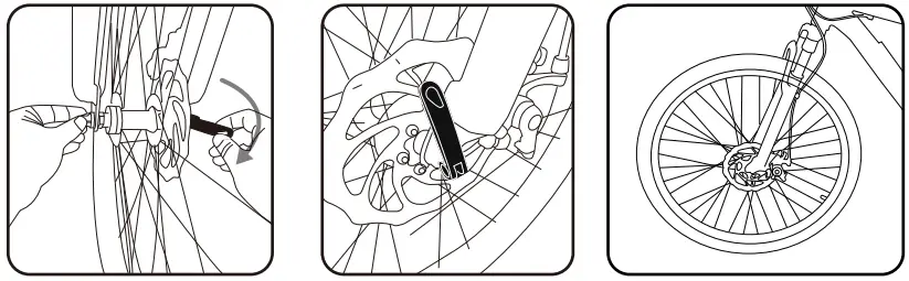 . Assemble and install the front wheel