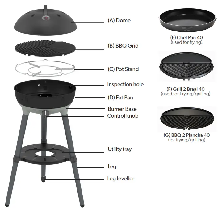 CADAC 8905 Carri Chef 40 Barbecue and Chef Pan Combo - fig 3