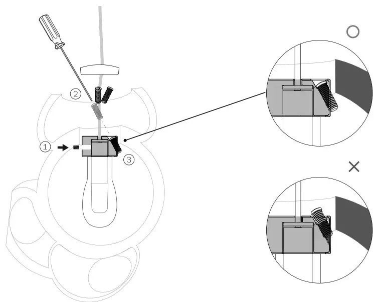 BOCCI 100.1mo Mini Outie Canopy - assembly into the pendan