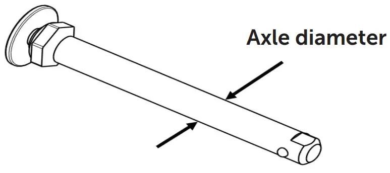 Wheelchairs Loopwheels Classic and Carbon - Axle diameter
