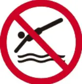 Diving is prohibited