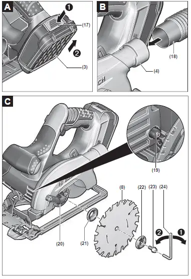 BOSCH-PKS-18-Li-150mm-18V -x 2-0Ah-Li-Ion-Power-Cordless-Circular-Saw-2
