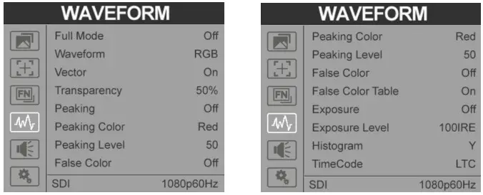 LILLIPUT RM 503S 3 X 5 Inch 2RU Rackmount SDI Monitor - Key Function 11